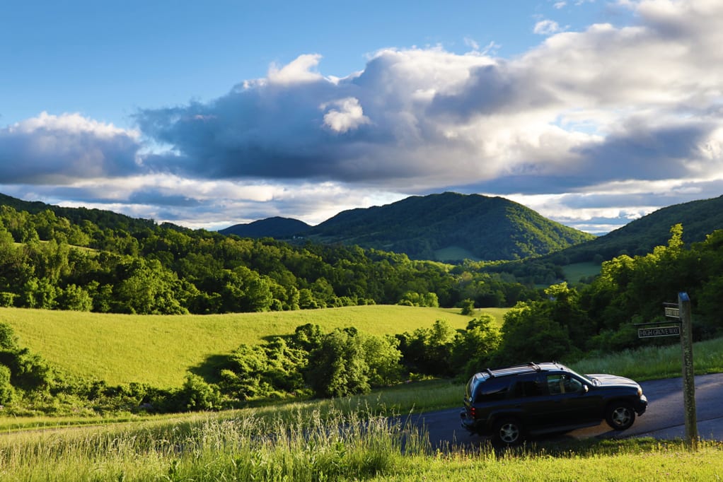 View At Warm Springs Farm With Car